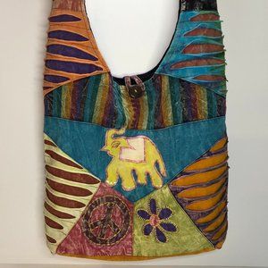 IXCHEL style shoulder/crossbody hippie bag